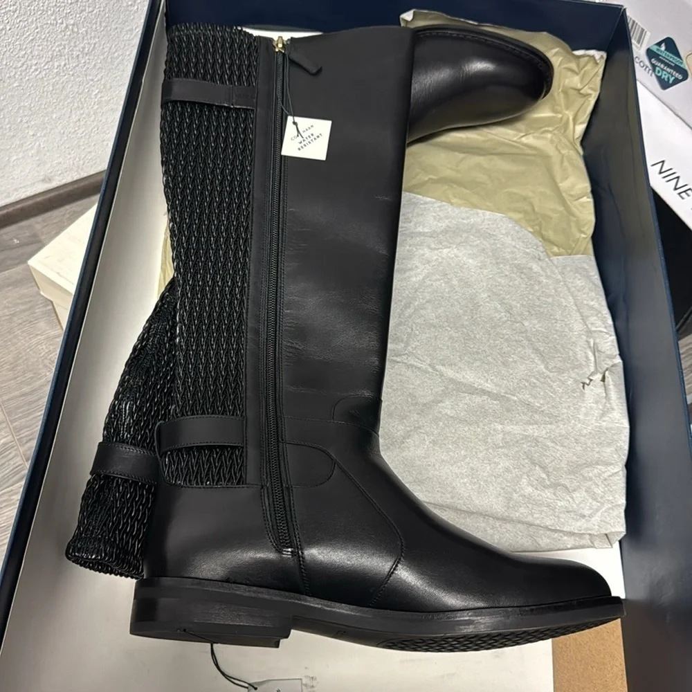 Cole Haan Women's Clover Stretch Side-Buckle Riding Boots